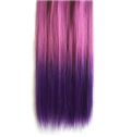 18 Inches Straight Purplish Red to Dark Blue Synthetic Ombre Hair Extensions
