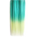 18 Inches Straight Blatic to Herb Green Synthetic Ombre Hair Extensions
