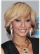12 Inch Blonde Capless Indian Remy Hair African American Lace Wigs