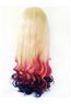 30 Inches Wavy Gradient Color Human Hair Ombre Wigs