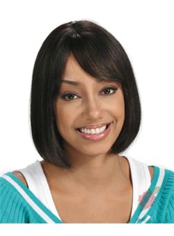 (Fast Shipping) Quality Wigs Short Straight Black African American Wigs for Women 12 Inch