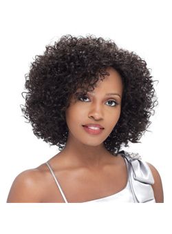 (Fast Shipping) Short Curly Brown African American Lace Wigs for Women 12 Inch