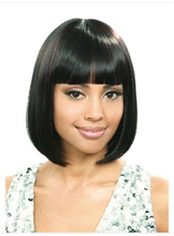 (Fast Shipping) Short Black African American Wigs for Women