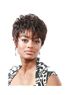 (Fast Shipping) Short Wavy Brown Full Bang African American Wigs for Women 6 Inch