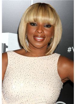 (Fast Shipping) Up-to-date Short Straight Blonde African American Wigs for Women