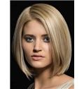 14 Inches Blonde Lace Front Indian Remy Hair Wigs
