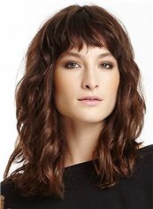 High Quality 18 Inches Brown Capless Indian Remy Hair Wigs
