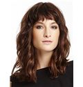High Quality 18 Inches Brown Capless Indian Remy Hair Wigs