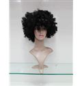 Cheap 10 Inch Capless Black Synthetic Hair Sports Fan Wigs