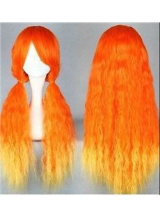 22 Inch Capless Kinky Mixed Color Long Synthetic Wigs