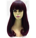 Cheap 18 Inch Capless Wavy Burgundy Synthetic Wigs