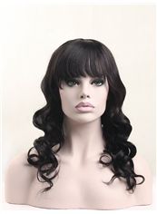 Hot 18 Inch Capless Indian Remy Hair Medium Wigs