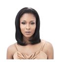 14 Inch Lace Front Straight Black Cheap Top Quality High Heated Fiber Wigs