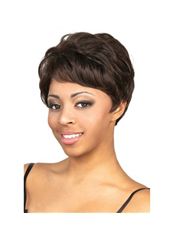 8 Inch Capless Wavy Brown Synthetic Hair Short Wigs