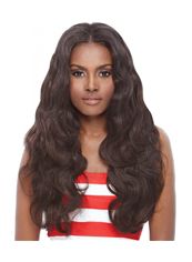 24 Inch Lace Front Wavy Brown Top Quality High Heated Fiber Wigs