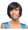 Cheap 10 Inch Capless Straight Black Short Synthetic Hair Wigs
