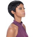 8 Inch Capless Straight Black Synthetic Hair Wigs