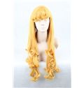 24 Inch Capless Wavy Blonde Synthetic Hair Costume Wigs