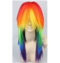 20 Inch Capless Straight Mixed Color Synthetic Hair Costume Wigs