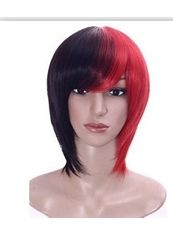 New 12 Inch Capless Straight Mixed Color Synthetic Hair Costume Wigs