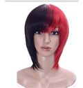 New 12 Inch Capless Straight Mixed Color Synthetic Hair Costume Wigs