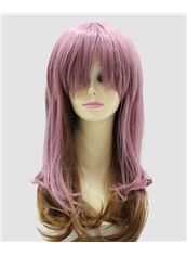 Cheap 20 Inch Capless Wavy Mixed Color Synthetic Hair Costume Wigs