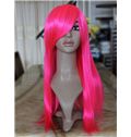 24 Inch Capless Straight Pink Synthetic Hair Costume Wigs