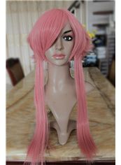 Cheap 24 Inch Capless Straight Pink Synthetic Hair Costume Wigs