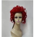 10 Inch Capless Wavy Red Synthetic Hair Costume Wigs