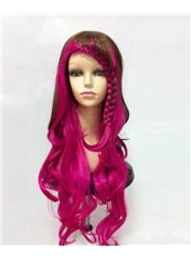 26 Inch Capless Wavy Mixed Color Synthetic Hair 
