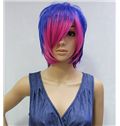 Wholesale 10 Inch Capless Straight Mixed Color Synthetic Hair Costume Wigs