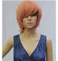 10 Inch Capless Straight Pink Synthetic Hair Costume Wigs