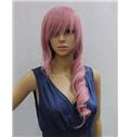 Cheap 22 Inch Capless Wavy Pink Synthetic Hair Costume Wigs
