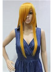 38 Inch Capless Straight Blonde Synthetic Hair Costume Wigs