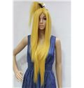 38 Inch Capless Straight Blonde Synthetic Hair Cheap Costume Wigs