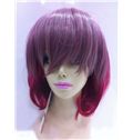 Cheap 12 Inch Capless Straight Mixed Color Synthetic Hair Costume Wigs