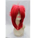 14 Inch Capless Straight Red Synthetic Hair Costume Wigs