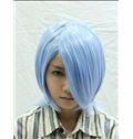 Cheap 12 Inch Capless Straight Blue Synthetic Hair Costume Wigs