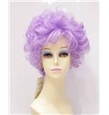 10 Inch Capless Wavy Purple Synthetic Hair Costume Wigs