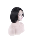 Natural 10 Inch Lace Front Straight Indian Remy Hair Short Wigs