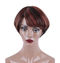Custom 6 Inch Capless Straight Indian Remy Hair Short Wigs