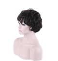 Fabulous 10 Inch Capless Wavy Indian Remy Hair Short Wigs