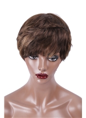 New Arrival 6 Inch Capless Straight Indian Remy Hair Short Wigs