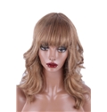 Sale 14 Inch Capless Wavy Indian Remy Hair Medium Wigs