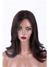 Natural 12 Inch Mono Wavy Indian Remy Hair Short Wigs