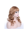 Fashion 18 Inch Capless Wavy Indian Remy Hair Medium Wigs