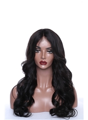 Beautiful 24 Inch Wavy Lace Front Indian Remy Hair Long Wigs