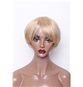 Cheap 6 Inch Capless Straight Indian Remy Hair Short Wigs