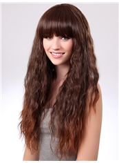 Style 22 Inch Capless Wave Light Brown Synthetic Hair Wig