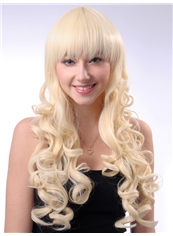 Fashion 22 Inch Capless Long Wave Cheap Synthetic Hair Wig